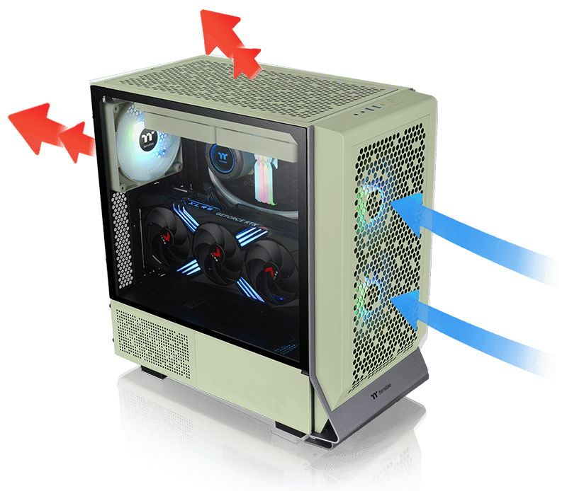 Ceres 300 TG ARGB Matcha Green - Thermaltake Toughstore