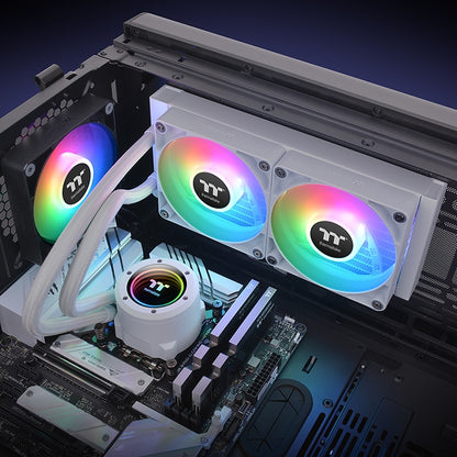 TH240 ARGB V2 Snow CPU AIO Liquid Cooler - Thermaltake Toughstore