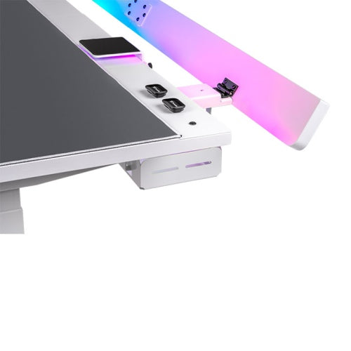 G700 RGB White Gaming Desk