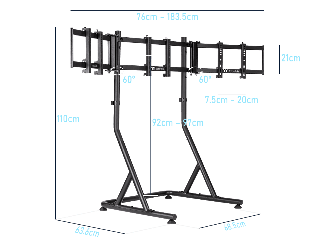 Triple Racing Monitor Stand - Thermaltake Toughstore