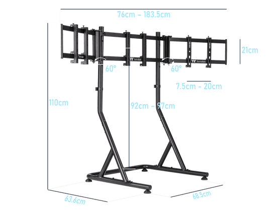 Triple Racing Monitor Stand - Thermaltake Toughstore